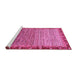 Sideview of Machine Washable Abstract Pink Modern Rug, wshabs1909pnk