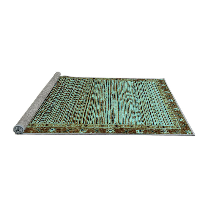 Sideview of Machine Washable Abstract Light Blue Modern Rug, wshabs1909lblu