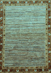 Abstract Light Blue Modern Rug, abs1909lblu