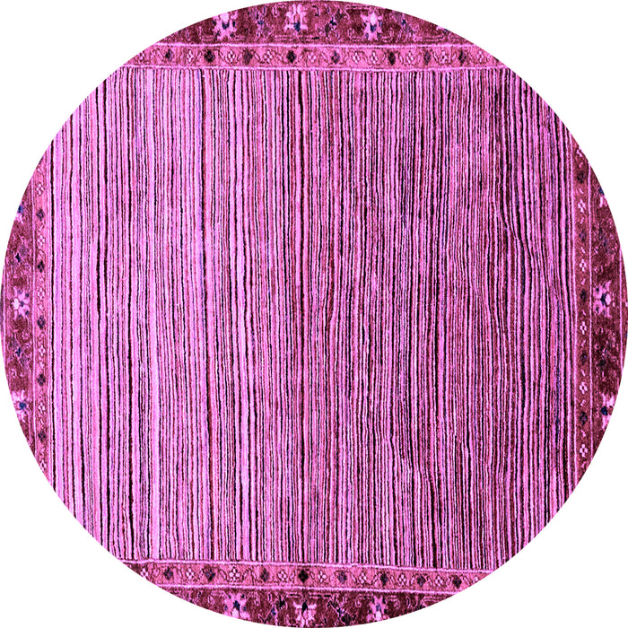 Round Abstract Purple Modern Rug, abs1909pur