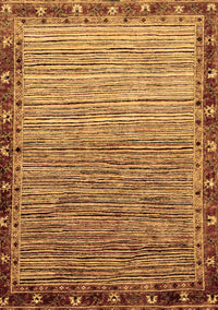 Abstract Brown Modern Rug, abs1909brn