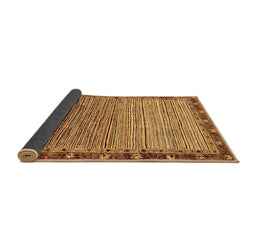 Sideview of Abstract Brown Modern Rug, abs1909brn