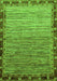 Machine Washable Abstract Green Modern Area Rugs, wshabs1909grn