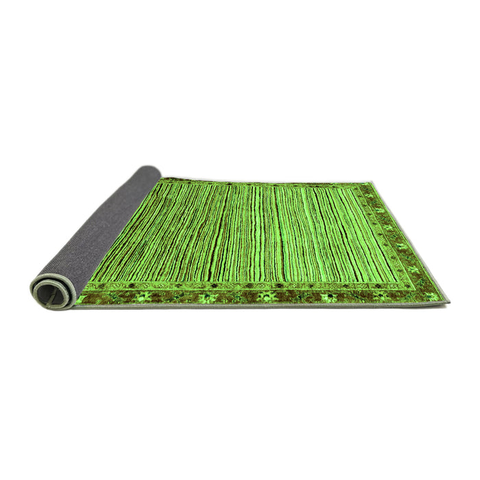Sideview of Abstract Green Modern Rug, abs1909grn