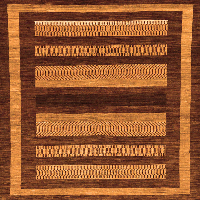 Square Abstract Orange Modern Rug, abs190org