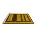 Sideview of Machine Washable Abstract Yellow Modern Rug, wshabs190yw