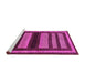 Sideview of Machine Washable Abstract Pink Modern Rug, wshabs190pnk