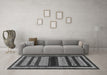 Machine Washable Abstract Gray Modern Rug in a Living Room,, wshabs190gry