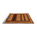 Sideview of Machine Washable Abstract Orange Modern Area Rugs, wshabs190org