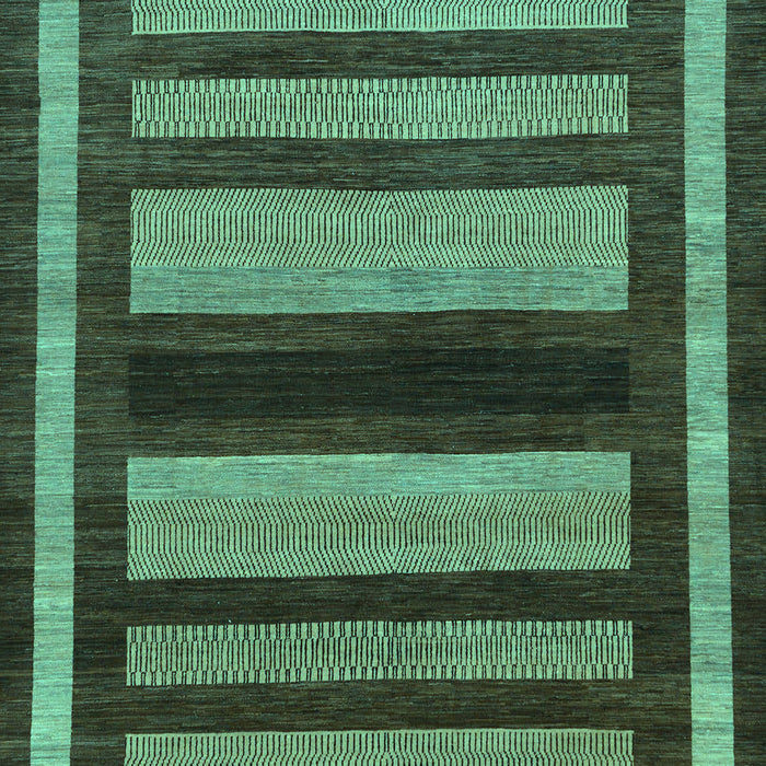 Machine Washable Abstract Turquoise Modern Area Rugs, wshabs190turq