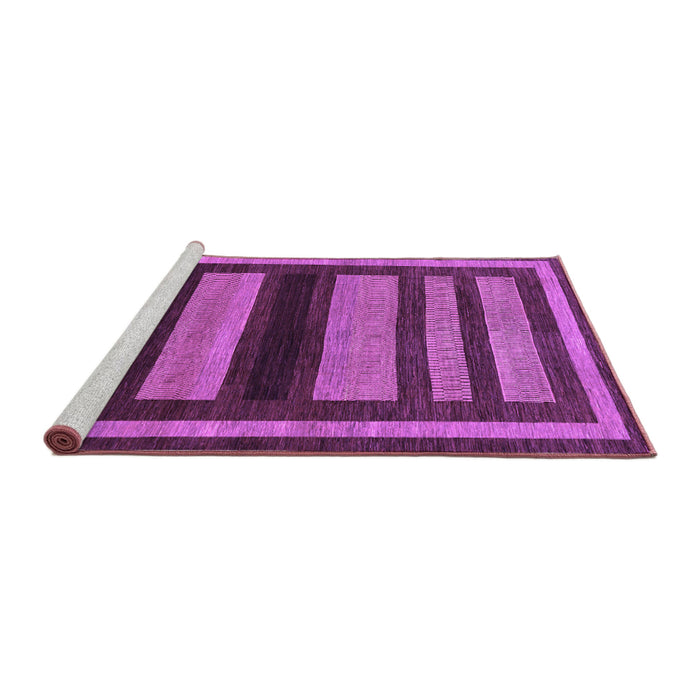 Sideview of Machine Washable Abstract Purple Modern Area Rugs, wshabs190pur
