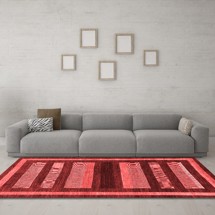 Modern Red Washable Rugs