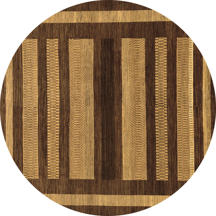 Round Machine Washable Abstract Brown Modern Rug, wshabs190brn