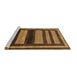 Sideview of Machine Washable Abstract Brown Modern Rug, wshabs190brn