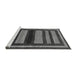 Sideview of Machine Washable Abstract Gray Modern Rug, wshabs190gry