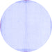 Round Solid Blue Modern Rug, abs1910blu