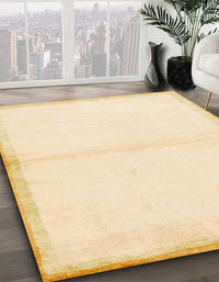 Abstract Yellow Solid Rug, abs1910