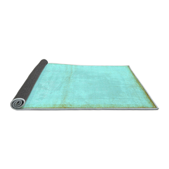 Sideview of Solid Light Blue Modern Rug, abs1910lblu