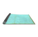 Sideview of Solid Light Blue Modern Rug, abs1910lblu