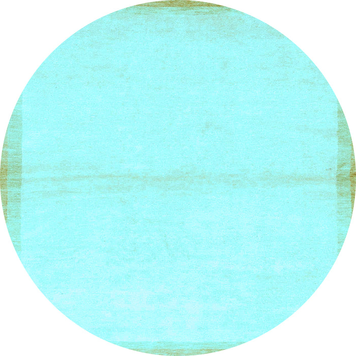 Round Solid Light Blue Modern Rug, abs1910lblu