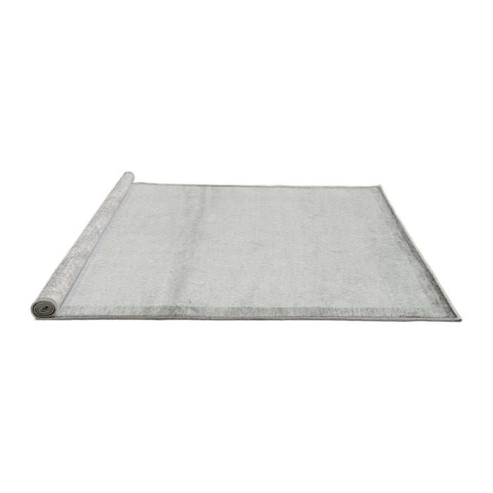 Sideview of Machine Washable Solid Gray Modern Rug, wshabs1910gry