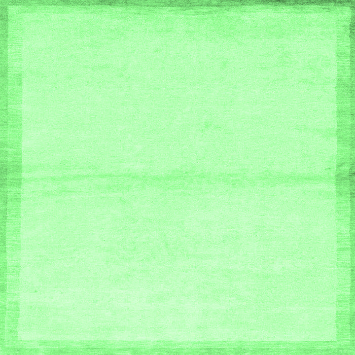 Square Machine Washable Solid Emerald Green Modern Area Rugs, wshabs1910emgrn