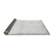 Sideview of Solid Gray Modern Rug, abs1910gry