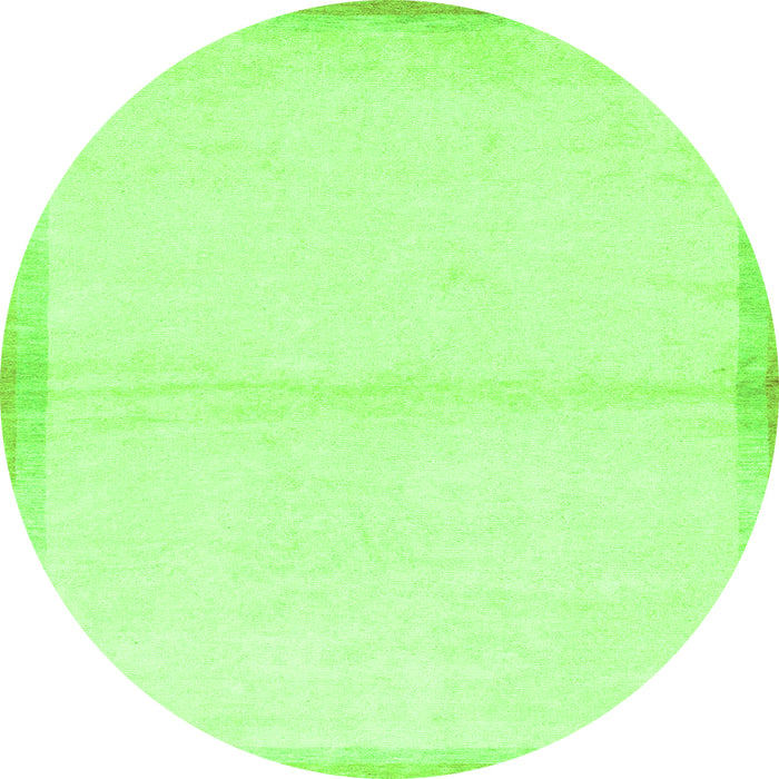 Round Solid Green Modern Rug, abs1910grn