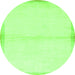 Round Solid Green Modern Rug, abs1910grn