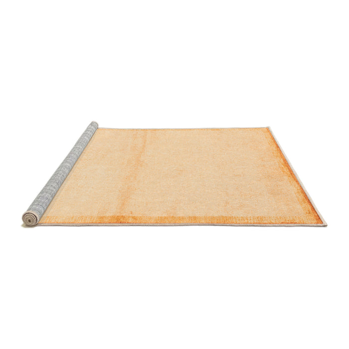 Sideview of Machine Washable Solid Orange Modern Area Rugs, wshabs1910org