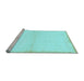 Sideview of Machine Washable Solid Light Blue Modern Rug, wshabs1910lblu