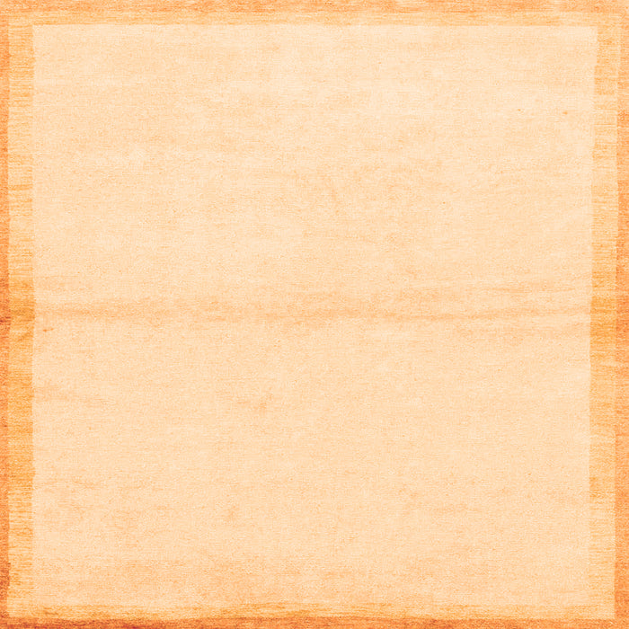 Square Machine Washable Solid Orange Modern Area Rugs, wshabs1910org