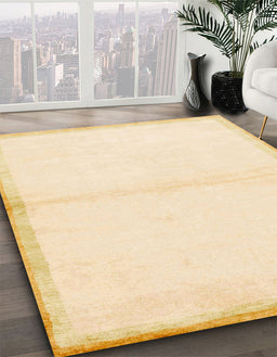 Machine Washable Abstract Yellow Rug in a Family Room, wshabs1910