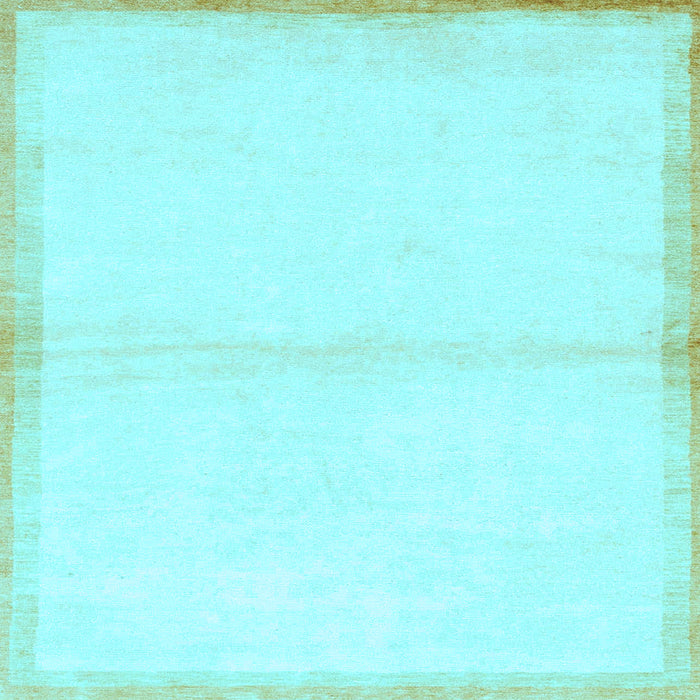 Square Machine Washable Solid Light Blue Modern Rug, wshabs1910lblu