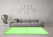 Machine Washable Solid Green Modern Area Rugs in a Living Room,, wshabs1910grn