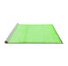 Sideview of Machine Washable Solid Green Modern Area Rugs, wshabs1910grn