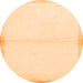 Round Solid Orange Modern Rug, abs1910org