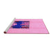 Sideview of Machine Washable Abstract Purple Modern Area Rugs, wshabs1911pur