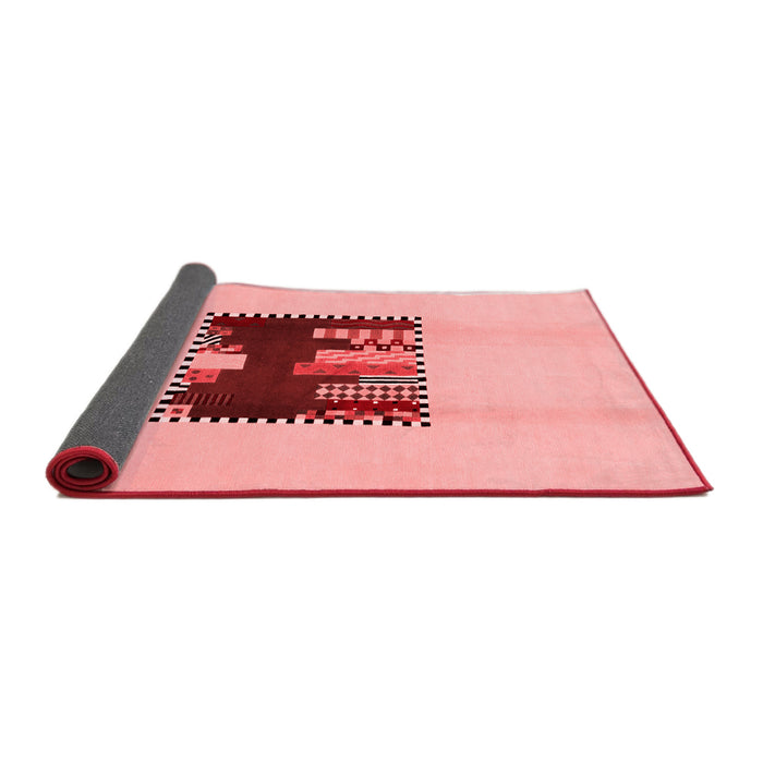 Abstract Red Modern Area Rugs
