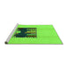 Sideview of Machine Washable Abstract Green Modern Area Rugs, wshabs1911grn