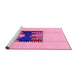 Sideview of Machine Washable Abstract Pink Modern Rug, wshabs1911pnk