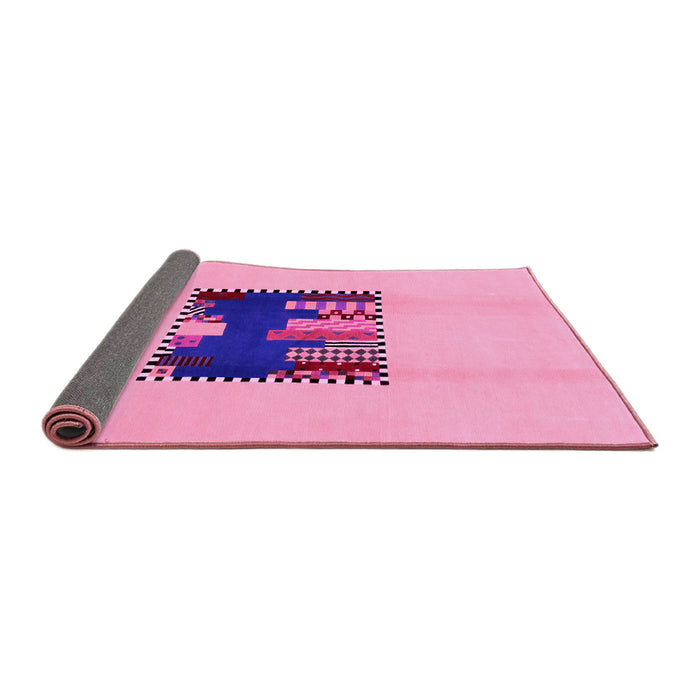 Sideview of Abstract Pink Modern Rug, abs1911pnk