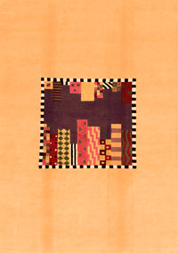 Abstract Orange Modern Rug, abs1911org