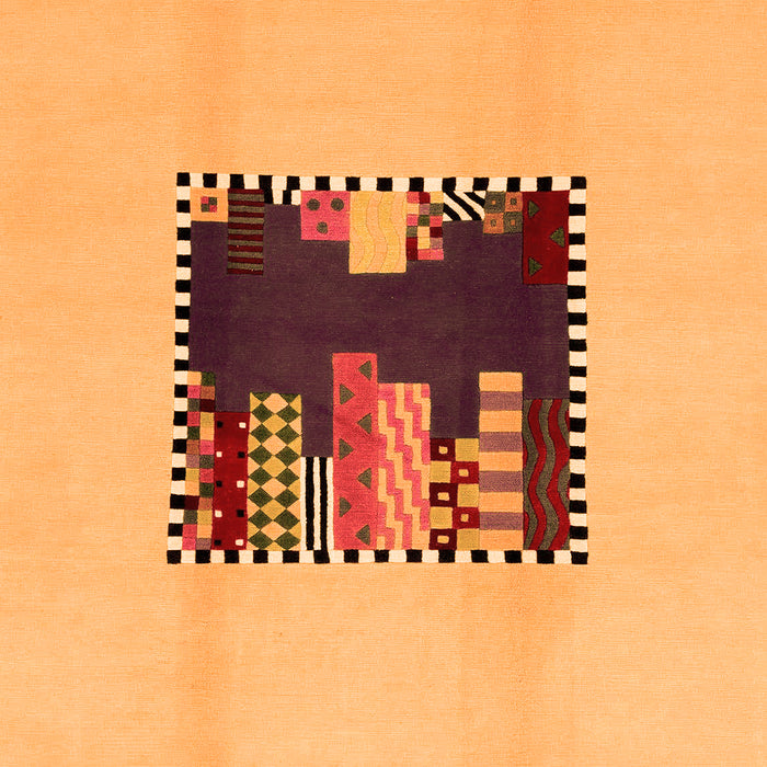 Abstract Orange Modern Rug, abs1911org