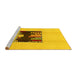 Sideview of Machine Washable Abstract Yellow Modern Rug, wshabs1911yw