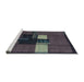 Sideview of Machine Washable Abstract Ash Gray Rug, wshabs1912