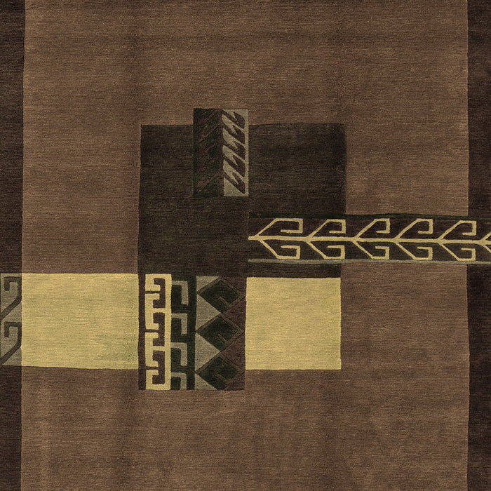 Abstract Brown Modern Rug, abs1912brn