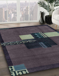 Abstract Ash Gray Modern Rug, abs1912