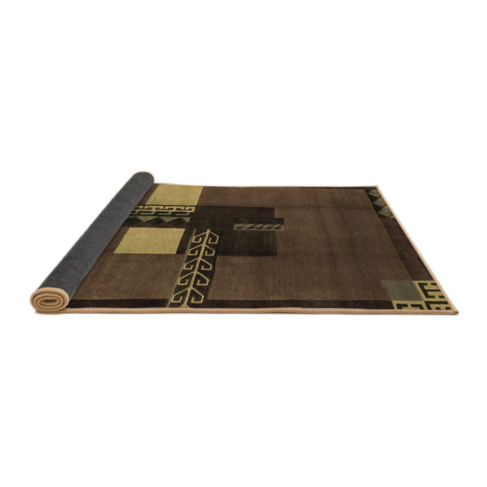 Sideview of Abstract Brown Modern Rug, abs1912brn
