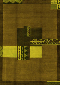 Abstract Yellow Modern Rug, abs1912yw